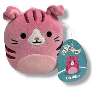 Original Squishmallows GERALDINE The Pink Cat Plushy 2022 NEW with Tags
